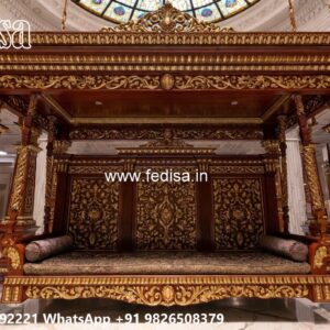 Beautiful Wood Carving Swing Design for Luxury Apartments No-6252