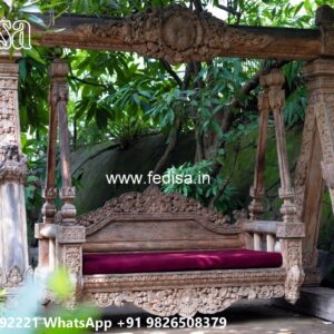 Indoor Wood Carving Swing Design for Comfortable Seating No-6254