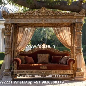 Decorative Wood Carving Swing Design with Artistic Finish No-6255