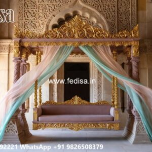 Luxury Wood Carving Swing Design with Elegant Backrest No-6257
