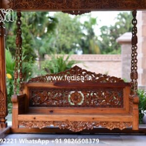 Artistic Wood Carving Swing Design with Heritage Influence No-6260