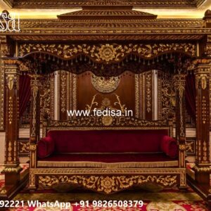 Premium Wood Carving Swing Design with Decorative Carvings No-6262