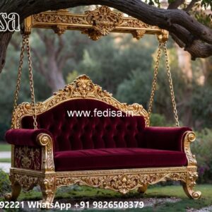 Wood Carving Swing Design with Traditional Wooden Beauty No-6265