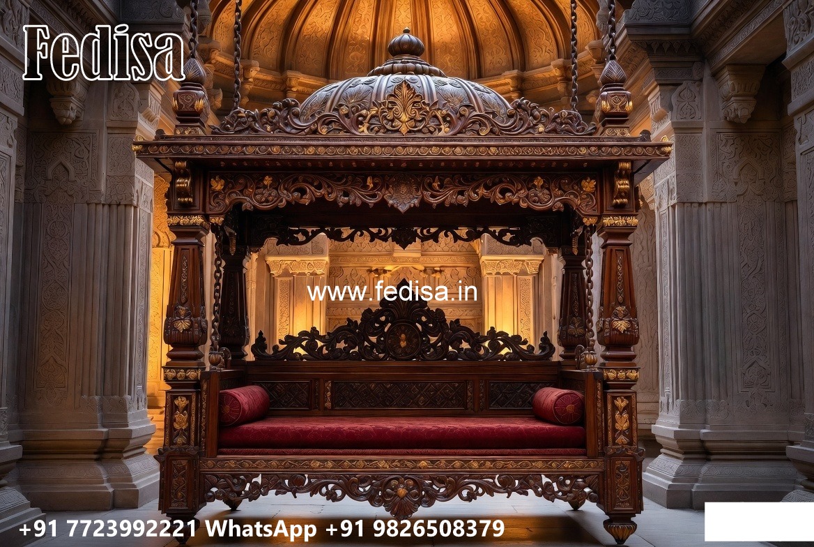 Indoor Wood Carving Swing Design for Elegant Sitting Areas No-6266