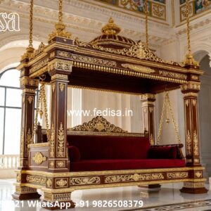 Wood Carving Swing Design with Premium Heritage Craftsmanship No-6275