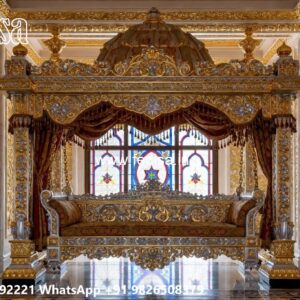 Royal Wood Carving Swing Design with Decorative Detailing No-6277