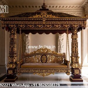 Beautiful Wood Carving Swing Design for Indoor Hall Areas No-6278