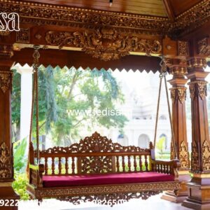 Wood Carving Swing Design for Elegant Traditional Interiors No-6280