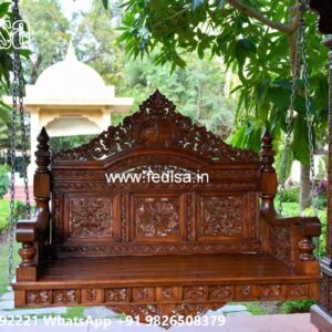 Luxury Wood Carving Swing Design for Spacious Family Rooms No-6283