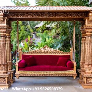Wood Carving Swing Design with Stylish Decorative Features No-6285