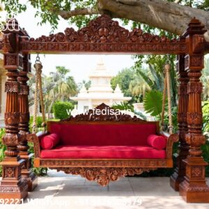 Handcrafted Wood Carving Swing Design with Timeless Style No-6286