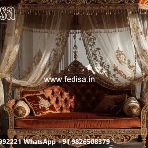 Luxury Wood Carving Swing Design with Rich Craftsmanship No-6291