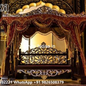 Artistic Wood Carving Swing Design with Wooden Heritage Style No-6292