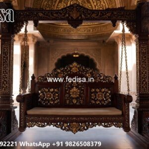 Wood Carving Swing Design with Beautiful Handcrafted Finish No-6294