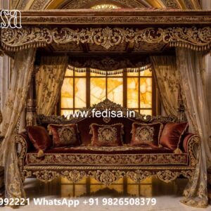 Traditional Wood Carving Swing Design with Elegant Details No-6295
