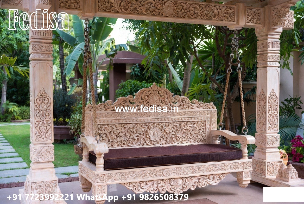 Premium Wood Carving Swing Design for Luxury Hall Decor No-6296