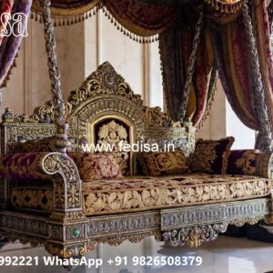 Luxury Wood Carving Swing Design for Sophisticated Home Interiors No-6300