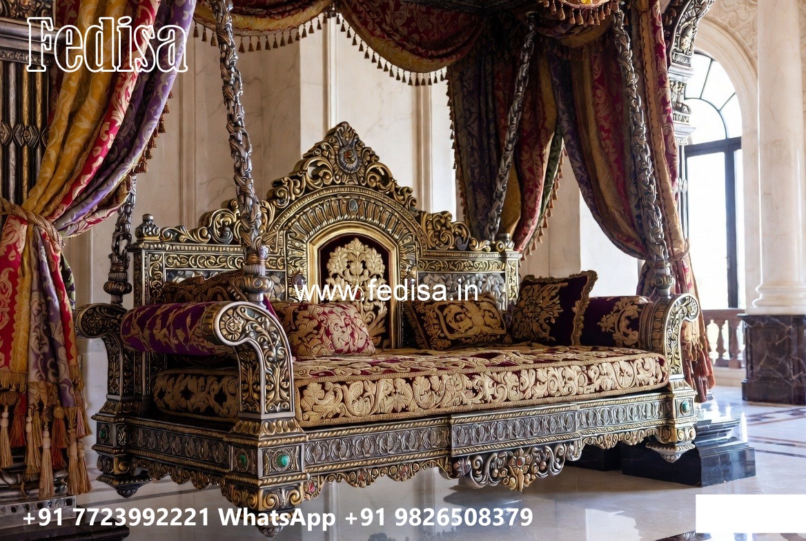 Luxury Wood Carving Swing Design for Sophisticated Home Interiors No-6300