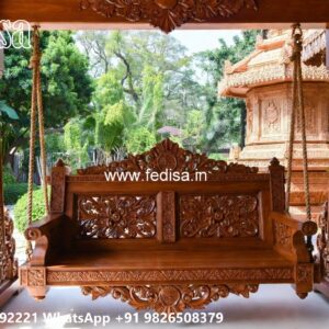 Handmade Wooden Swing Design with Royal Carving Style No-6304
