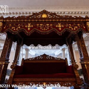 Royal Wooden Swing Design with Cushion Seating Style No-6315