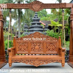 Vintage Wooden Swing Design for Heritage Home Decor No-6322