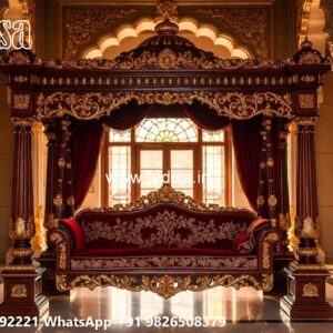 Traditional Jhula Wooden Swing Design for Indian Houses No-6329