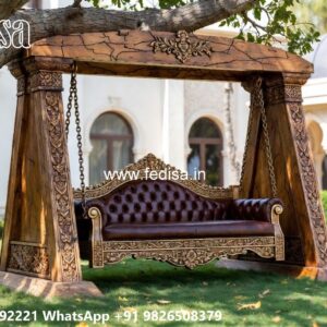 Artistic Wooden Swing Design with Elegant Finishing No-6331