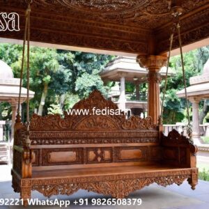 Wooden Swing Design for Luxury Balcony Decor Inspiration No-6338