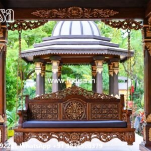 Wooden Swing Design for Cozy Indoor Seating Corner No-6352