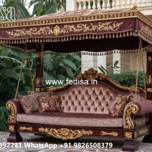 Wooden Swing Design with Traditional Handcrafted Beauty No-6378