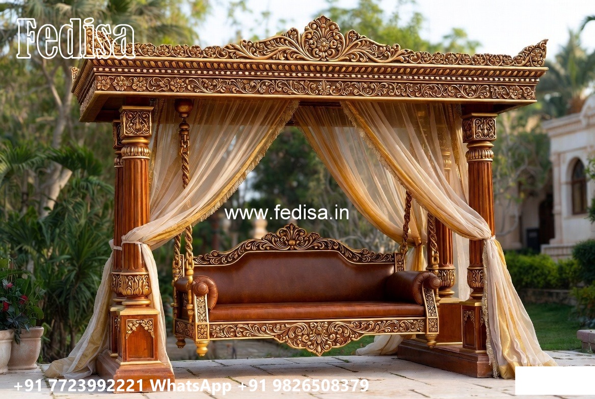 Wooden Swing Design for Comfortable Indoor Seating No-6379
