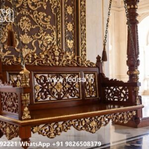 Wooden Swing Design for Elegant Family Sitting Space No-6393