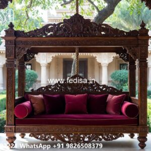 Stylish Wooden Swing Design for Indoor Comfort Area No-6396