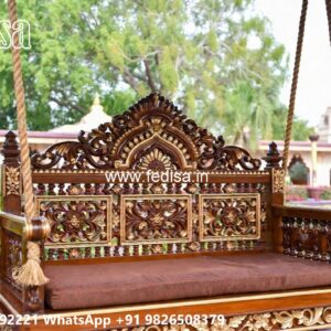 Elegant Royal Swing Design with Handcrafted Wooden Carving No-6602