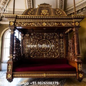 Handcrafted Royal Swing Design with Floral Carving Details No-6610