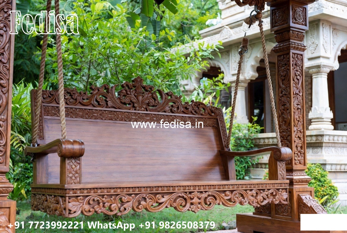 Handcrafted Wood Carving Swing Design for Elegant Living Rooms No-6652
