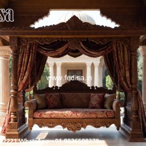 Traditional Wood Carving Swing Design with Royal Style No-6653