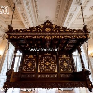 Royal Wood Carving Swing Design with Antique Finish No-6658