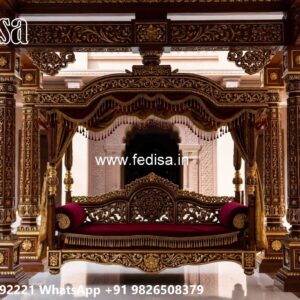 Beautiful Wood Carving Swing Design for Hall Decoration No-6659