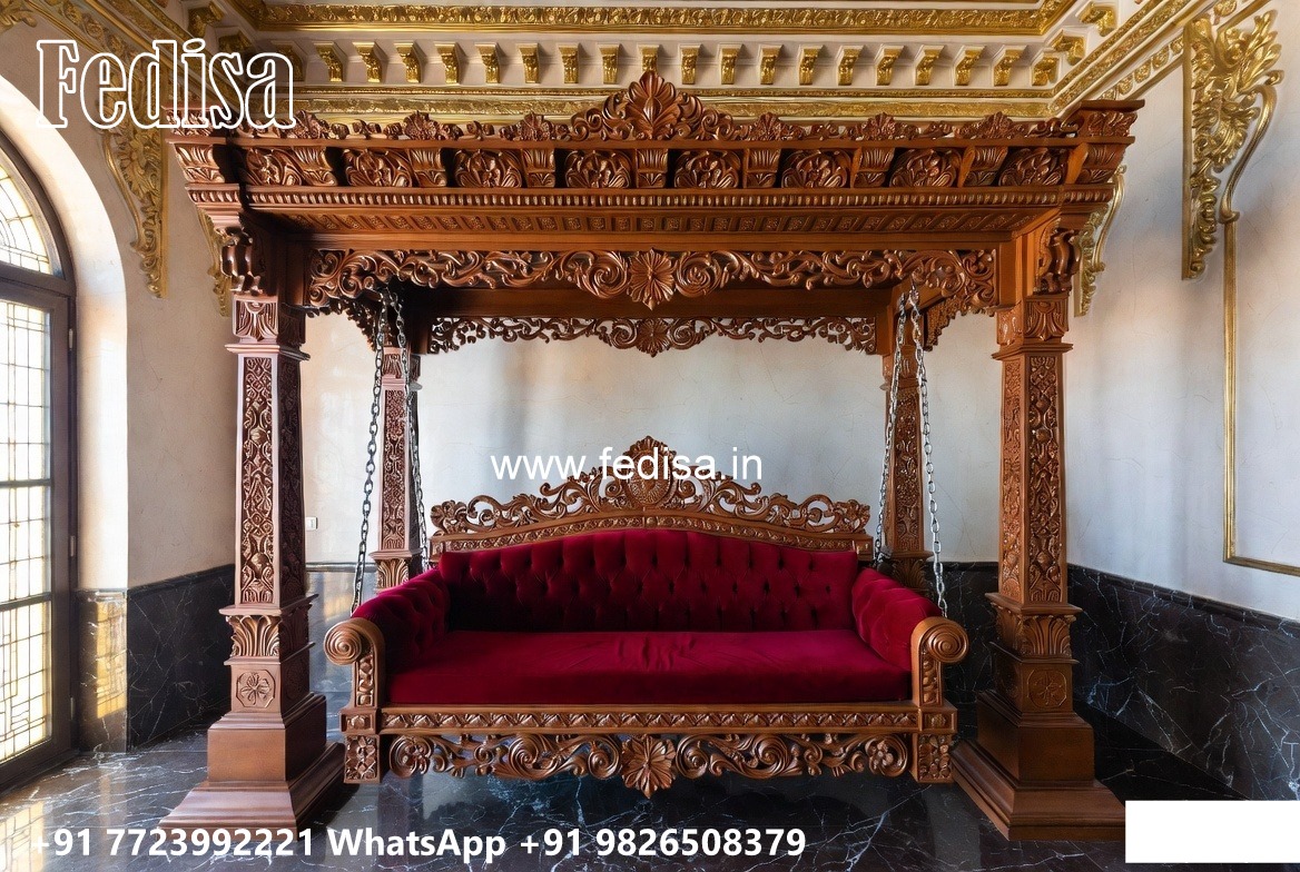 Designer Wood Carving Swing Design for Luxury Villas No-6661