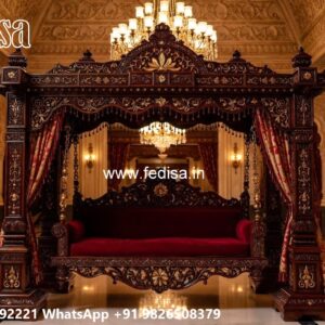 Classic Wood Carving Swing Design for Timeless Home Decor No-6666