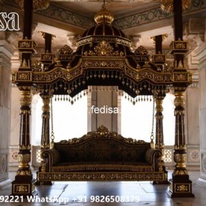 Artistic Wood Carving Swing Design for Elegant Interiors No-6667