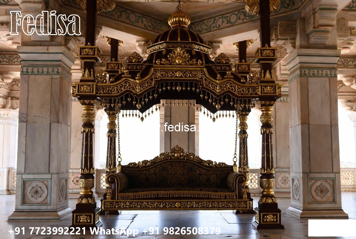 Artistic Wood Carving Swing Design for Elegant Interiors No-6667