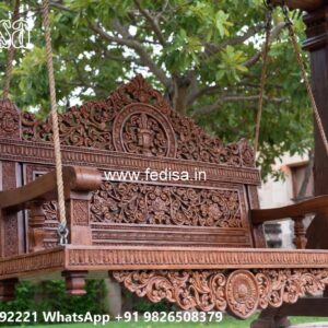 Traditional Wood Carving Swing Design with Floral Engraving No-6668