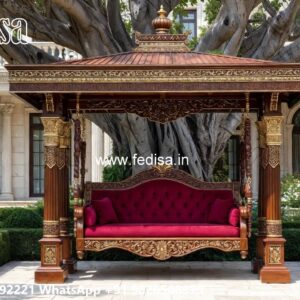 Antique Wood Carving Swing Design with Heritage Look No-6676