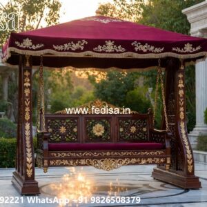 Artistic Wood Carving Swing Design with Traditional Craftsmanship No-6679