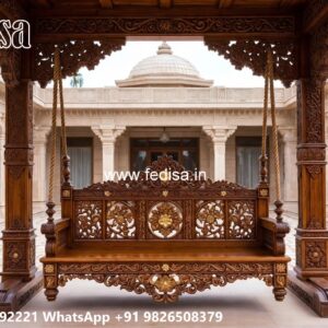 Beautiful Wood Carving Swing Design with Vintage Appeal No-6681