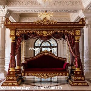 Wood Carving Swing Design with Antique Wooden Texture No-6690