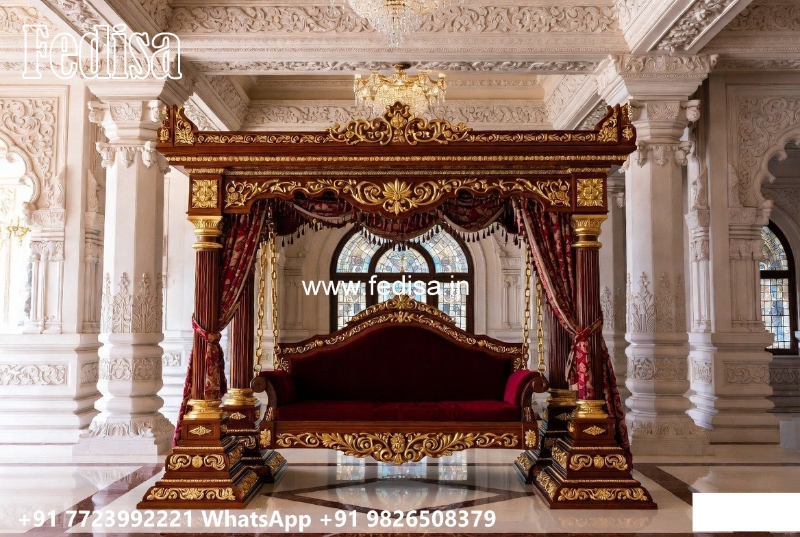 Wood Carving Swing Design with Antique Wooden Texture No-6690