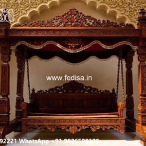 Premium Wood Carving Swing Design for Spacious Halls No-6693